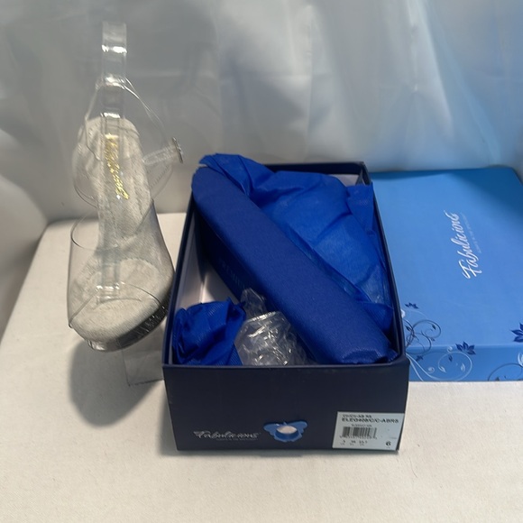 Clear rhinestone heels, 5 inch Competition shoes New in the box - Picture 6 of 7